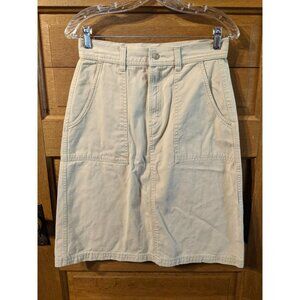 Cabelas Casuals Tan Khaki Skirt 8 Modest Womens